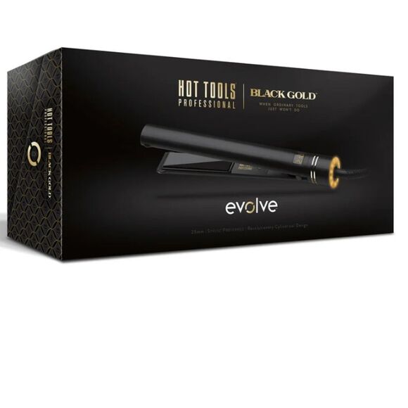 Hot Tools Pro Artist Black Gold Salon Ionic Flat Iron with Glove - Picture 8 of 9